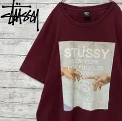 ステューシー☆ワールドツアー　ボックスロゴ　でかロゴ　L