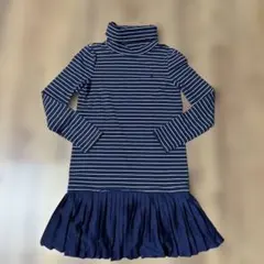 Polo Ralph Lauren ネイビー ボーダーワンピース 7 130