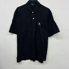 BURBERRY GOLF ポロシャツ ブラック Mサイズ　A21のサムネイル