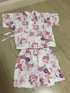 女の子 甚平 90 花柄