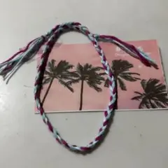 【現品のみ】ハンドメイド　アンクレット　ミサンガ　三つ編み