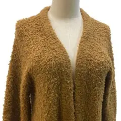 【コーエン】coen ループヤーンニットカーディガン ふわふわ ライトブラウン