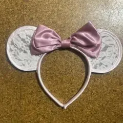 ディズニー ミニーマウス カチューシャ レース ピンク