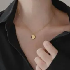 ネックレス サージカルステンレス　コイン ラウンド