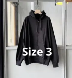 COMOLI コモリ 26SS LWコットン裏毛 ジップパーカ サイズ3