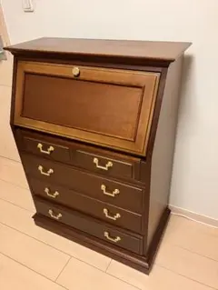 昭和レトロ カリモク コロニアル 木製 ライティングビューロ サイドボード COLONIAL（カリモク家具） カリモク ライティングデスク