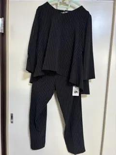 DRESS LAB ストライプ セットアップ パンツスーツ フォーマル 新品 L