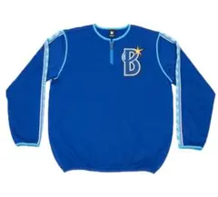 横浜DeNAベイスターズオーセンティック長袖スウェットパーカー　Mサイズ DESCENTE (デサント) 応援グッズ ブルー×ブラック 横浜DeNA