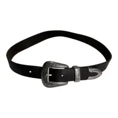 ウエスタンベルト レザーベルト ブラック シルバーバックル