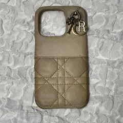Christian Dior ベージュレザーケース　iPhone14pro