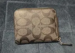 COACH コーチ 二つ折り財布 チャコール
