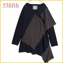 《53fifth》レディース　アシメントリー　セーター　異素材デザインセーター