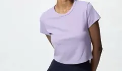 ユニクロ　エアリズムソフトクロップドT XXL パープル