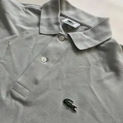 最終値下げ！Lacoste ラコステ　半袖ポロシャツ　刺繍ワッペンロゴ　グレー3