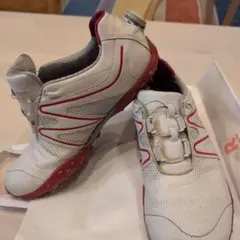 FJ ゴルフシューズ ホワイト/レッド スパイク付き