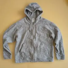 Orcival グレー ジップアップパーカー ウール混