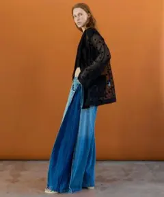 メゾンスペシャル　Side-Tuck Cocoon Denim Pants 36のサムネイル