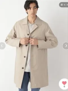 カジュアル ステンカラー トレンチコート ブルー