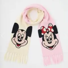 Disney MOUSSY ミッキー　ミニー　マフラー ピンク