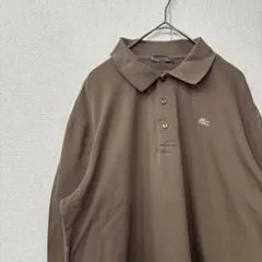 ラコステ　長袖　ポロシャツ　ロゴ　M相当 アメリカ古着　M相当 4156