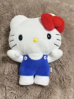 Hello Kitty ぬいぐるみ 青いオーバーオール