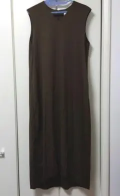 CLOCHE　クロシェ　Vネックロングワンピース　ブラウン　美品　日本製