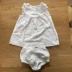 PETIT BATEAU ホワイト セットアップ12m74cmのサムネイル