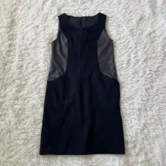 RALPH LAUREN カシミヤ混 Vネック ノースリーブ ニットワンピース
