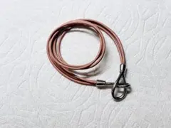 レザーブレスレット ピンク シルバー金具
