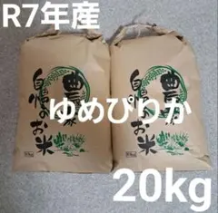 即日発送☆令和7年産　ゆめぴりか　20kg　10kg×2袋　北海道産　精米　白米のサムネイル