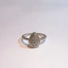 未使用♡モアサナイト　しずく型リング