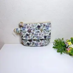 リバティフリル付きポケットティッシュポーチ【シンクオブミー19GR】