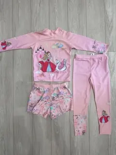 プリンセス水着3点セット（ピンク）