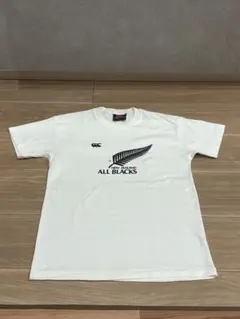 90s ALL BLACKS Tシャツ NZ製 カンタベリー 白 S ラグビーのサムネイル