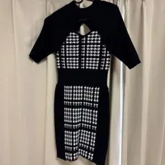 rienda　2WAY千鳥パターンタイトミニニットワンピース　Fのサムネイル