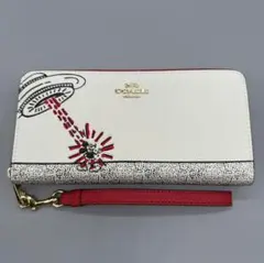 COACH×Disney C7800 ミッキー アート柄 ホワイト 長財布 - メルカリ