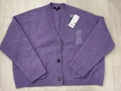 【掲載25日迄】UNIQLOスフレヤーンVネックショートカーディガン XL