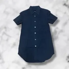 【美品】 トリココムデギャルソン 半袖 シャツ ブラウス 黒色 ブラック