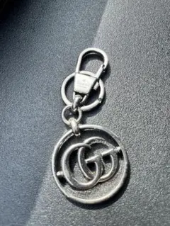 値下げ　Gucci ダブルGロゴ シルバーキーホルダー
