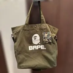A BATHING APE オリーブトートバッグ