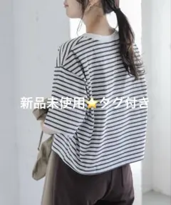 【新品未使用】FORK&SPOON ショルダータックTシャツ OFF×BLKのサムネイル