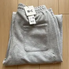UNIQLO C スウェットワイドパンツ グレー標準丈 XL