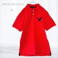 アメリカンイーグル ポロシャツ M レッド クラシックフィット