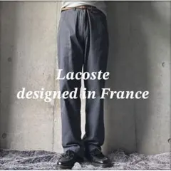 designed france Lacoste flat front pantsのサムネイル
