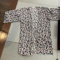 BOU JELLOUD 多色葉柄ロングカーディガン