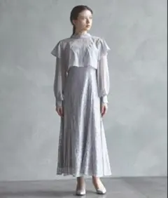 極美品★AIMER　エメ　パーティードレスワンピース　オケージョン　結婚式　M