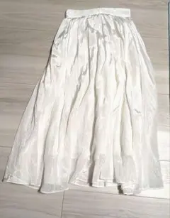 PROPORTION BODY DRESSING ギャザーフレアスカート 白 Mのサムネイル