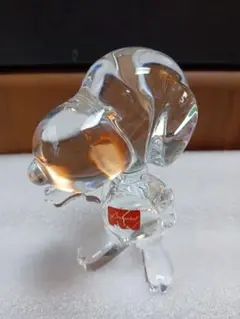 バカラ　ガラス　スヌーピー