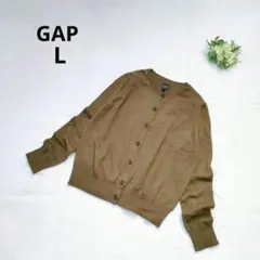 ギャップ コットン100%カーディガン L 羽織 レディース クルーネック