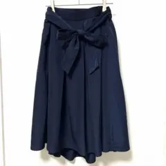 any SiS ウエストリボン フレアスカート ネイビー　Mサイズのサムネイル